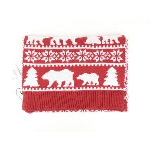 Vera Bradley Beary Merry Red Cozy Scarf NWT